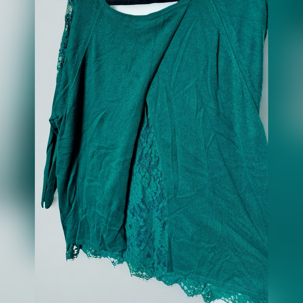 Torrid Green Lace Back Sweater Size 3X - Picture 5 of 5